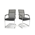 thumbnail image 1 of Set de 2 Sillas Ejecutivas de Visita con Respaldo de Malla | Sillas Modernas para Oficina, Recepción y Sala de Espera, 1 of 7