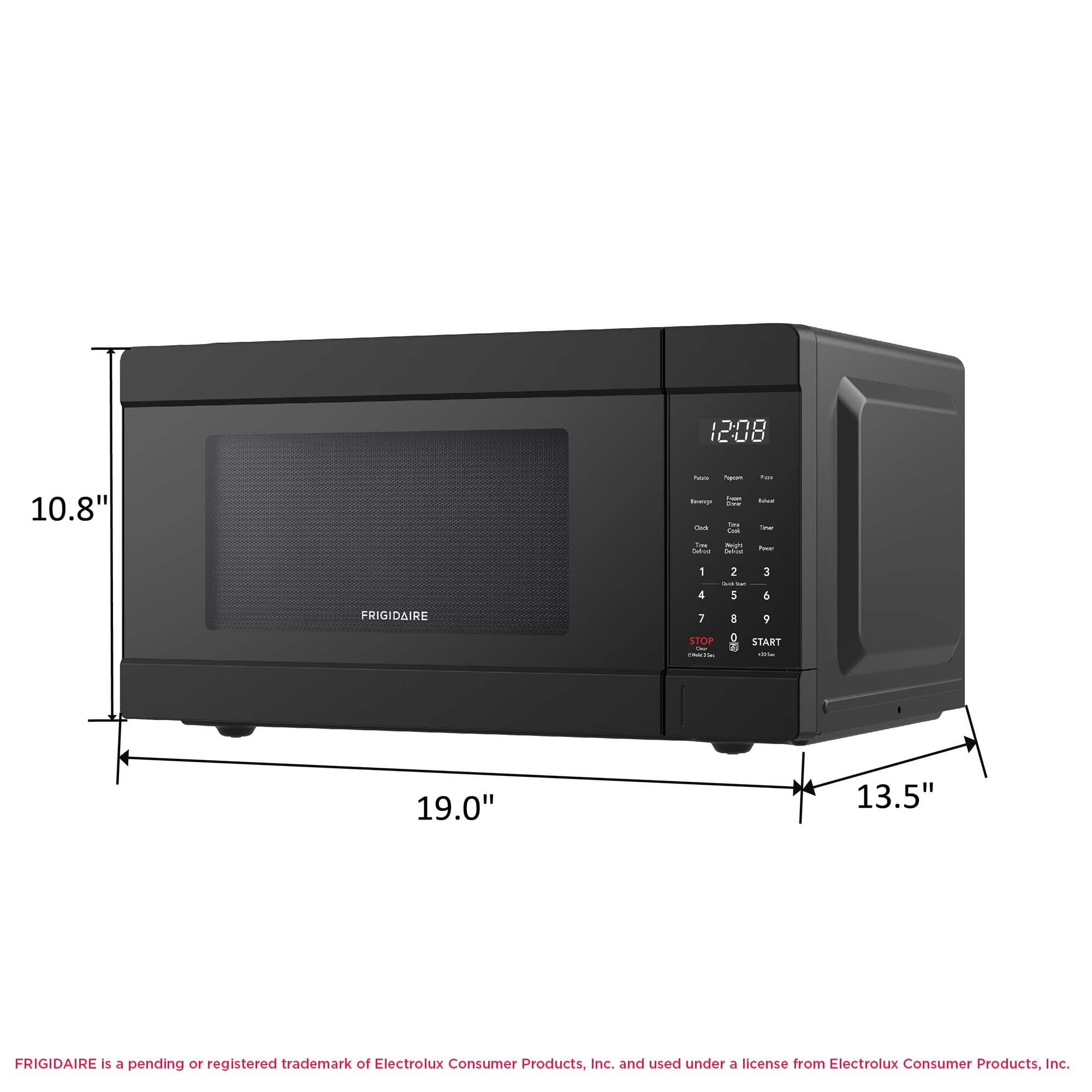 Frigidaire 0.9 Cu. ft. Countertop Microwave Oven, 900 Watt Microwave with 10 Power Levels, Black