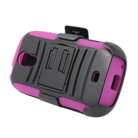 Insten Advanced Armor Hybrid Stand PC/Silicone Holster Case Cover for Samsung Galaxy Light