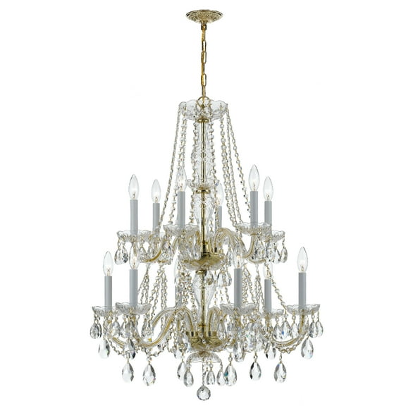 Crystorama Lighting - 12 Light Chandelier - Chandelier - Crystal - Six Light