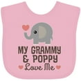 thumbnail image 3 of Inktastic Grammy and Poppy Love Me Grandchild Boys or Girls Baby Bib, 3 of 4