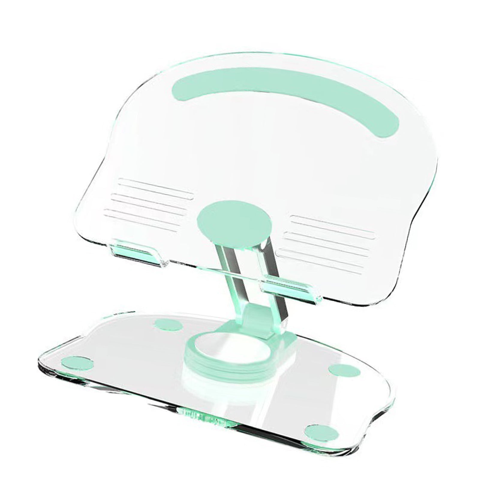 Smartphone Accessories Smartphone Accessories Tablet Stand, Acrylic Foldable Transparent Liftable Stable Tablet Desktop Stand Holder 360 Degree for Office Green