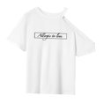 thumbnail image 2 of Camiseta para mujer, camisa con cuello redondo, ropa informal, camiseta básica para mujer, para acampar, uso diario, desplazamientos M, 2 of 8