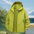 thumbnail image 2 of iHPH7 Manteau de Pluie de Randonnée Femme Mode Automne Manteau de Pluie Femme Imperméable Manteau de Pluie Femme Manteau d'Extérieur Manteau de Pluie Femme avec Capuchon Tenues d'Automne pour Femme Vert m, 2 of 9