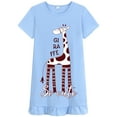 thumbnail image 2 of FEDPOP Little Girl Nightgown Dresses 2-Pieces Summer Cotton Sleepshirts for Kids 7-8Y, 2 of 7