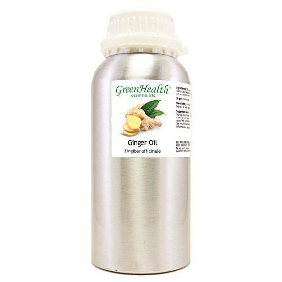 Ginger Essential Oil – 16 fl oz (473 ml) Aluminum Bottle w/Plug Cap – 100% Pure Essential Oil - GreenHealth