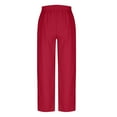 thumbnail image 6 of Diufon Wide Leg Pants Woman Summer Casual Flowy Elastic Waisted Loose Pant Fashion Beach Long Pants, 6 of 9