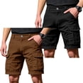 thumbnail image 2 of GrmtClth Men 2 Pack All Weather Gardening Work Shorts Soft Twill Multiple Storage Pockets Zipper Fly Two Bundle Solid Color Combo Hiking Daily Shorts Camel 2XL, 2 of 7