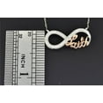 thumbnail image 4 of Diamond Infinity Pendant 10K White & Rose Gold 0.10 CT. Faith Charm, 4 of 4