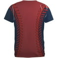thumbnail image 2 of Baseball League Red and Navy Blue All Over Mens T Shirt Multi SM, 2 of 2