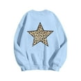 thumbnail image 4 of Horkkom Sweatshirt for Women Fleece Pullover Oversized Sweatshirt Leopard Star Print Crewneck Graphic Sweatshirts, Gifts for Women, 4 of 4