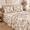 Brown-King, variant on Vintage Beige Queen 4pc Cotton Twill Flannel-like Bedding Sheet Set