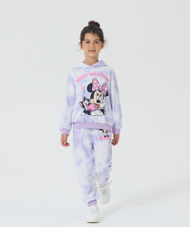 Disney Girls Hoodies Minnie Graphic Sweatshirts and Joggers Pants 2Pcs School Outfits Set Big Kids 7-8Y
