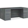 thumbnail image 3 of HON 10500 Series Double-Pedestal Desk 72" x 36" x 29.5" - 3 x File Drawer(s), Box Drawer(s) - Double Pedestal - Flat Edge - Material: Wood, Laminate - Finish: Sterling Ash Laminate, 3 of 5
