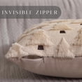 thumbnail image 2 of Pakyozj Christmas Pillow Covers 18x18 inch Set of 2 Xmas Decorations Soft Plush Faux Fur Wool Beige Christmas Tree Throw Pillow Cases Winter Holiday Decor for Sofa Living Room, 2 of 6