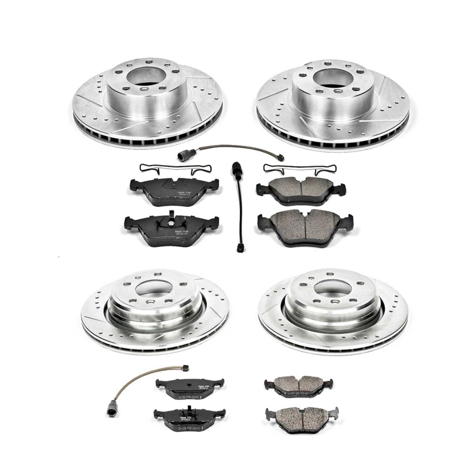 PowerStop Front and Rear Z23 Evolution Sport Carbon-Fiber Ceramic Brake Pad and Drilled & Slotted Rotor Kit Fits: BMW Select Models K382