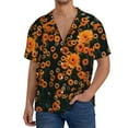 thumbnail image 3 of Wukai Daisies Men's Casual Short-Sleeve Button Down Shirt - Lightweight Summer Dress Shirt for Daily Wear-Small, 3 of 7
