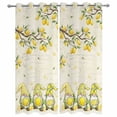 thumbnail image 2 of Outdoor Curtains for Patio Waterproof, Lemon Gnomes Windproof Pravicy Outside Porch Blackout Curtain, Summer Tropical Lemon Fruits Farmhouse Sun Blocking Grommets Curtains 2 Panels 54"x108", 2 of 9