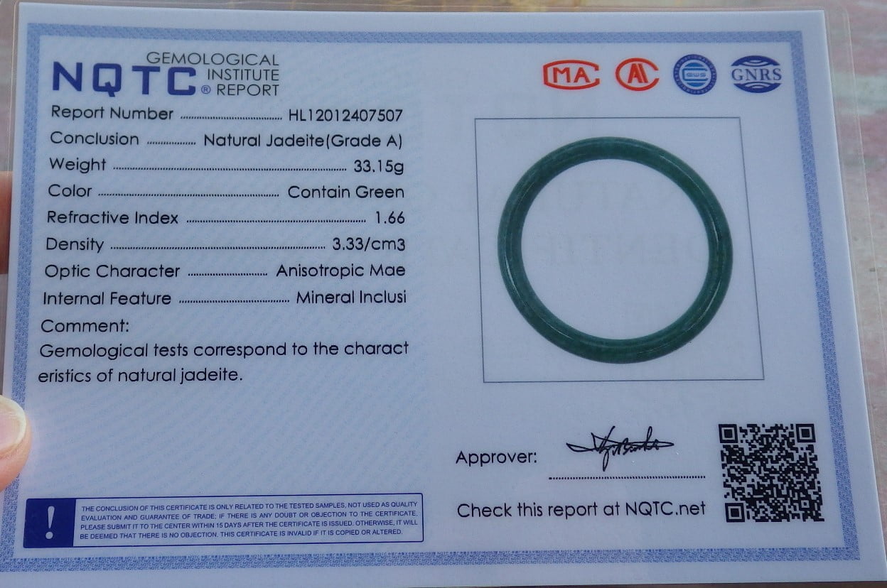 Icy Green Natural A JADE Jadeite Circle Bangle Bracelet 60 mm 685118 TN