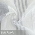 thumbnail image 7 of Coolmee Sheer Valance Curtain，Vertical Stripetier Kitchen Curtain Rod Pocket Faux Linen Textured Window Valances for Farmhouse Decor, Bathroom, 27"*30"*2, Light Grey, 7 of 7