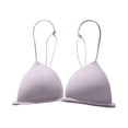 thumbnail image 3 of Bras for Women,French Triangular Cup Seamless Bra for Women Slim Shoulder Straps Front Closure Thin Summer Underwear Small Chest Close Fitting No Steel Wire,Sports Bras for Women,Grey,L, 3 of 3