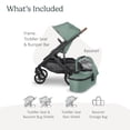 thumbnail image 2 of UPPAbaby Vista V2 Stroller/Convertible Single-to-Double System/Bassinet, Toddler Seat, Bug Shield, Rain Shield, and Storage Bag Included/Gwen (Green Mélange/Carbon Frame/Saddle Leather), 2 of 5