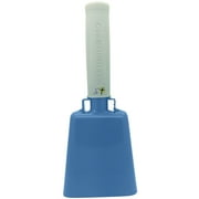 8.6 inch carolina blue bell white handle cowbell with stick grip handle used for cheering at sporting events - cow bell by stewart trading