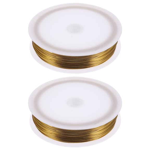 STRANDCHIC 2 Rolls of Floral Wire Golden Galvanized Iron for Flower Bouquet Making Decorations