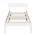 thumbnail image 3 of AFI Boston Solid Wood Twin Size Modern Platform Bed in White, 3 of 6
