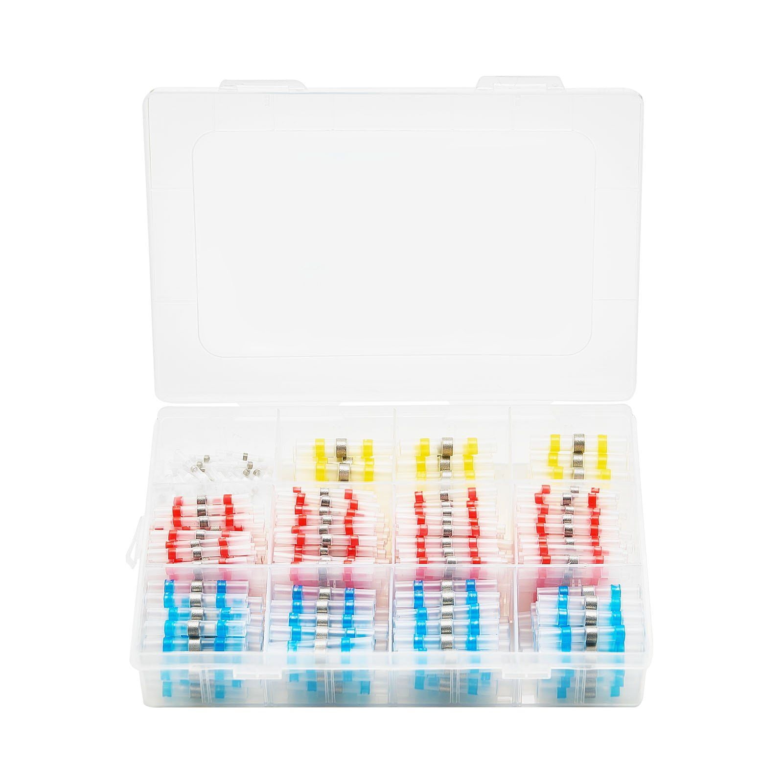 Heat Shrink Butt Connectors, 330PCS, Waterproof Solder Seal Wire Connectors Kit, Electrical Terminals Insulated Solderless Wiring, 4 Colors 4 Sizes 26-10 AWG, for Industrial Marine Automotive