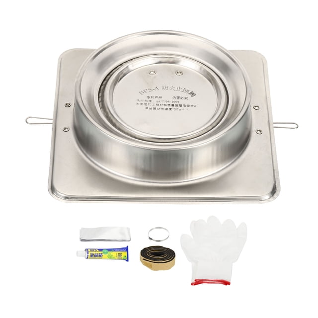 Uxcell 6" Damper de Retroceso Insertar Ducto de Aire Preventor de Retroceso Bloqueador de Corriente con Abrazadera Plateado 1 Juego