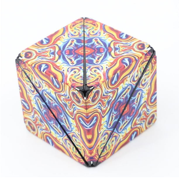 Juguete sensorial para niños Rompecabezas magnético Kaleidocycle Fidget Toy para adultos para mantener la calma y el regalo geométrico concentrado, patrón de llama + cm Yuarrent FN007886-01