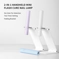 thumbnail image 2 of Fawoonu Portable Mini UV LED Nail Lamp with Foldable Stand and Rechargeable Battery - Quick Dry 3W Nail Dryer with 20s/60s Timer - Compact Design for Home and Travel - Black, 2 of 7