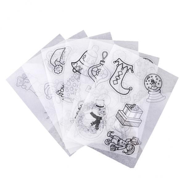 2x 6 Hojas Surtidas de Papel Termoencogible BLESIY para Decoración Navideña de bricolaje