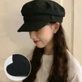 thumbnail image 2 of UDIYO Women Beret Vintage Style Fine Texture Solid Color 8-Panel Paperboy Cap for Party, 2 of 8