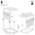 thumbnail image 3 of C Shaped End Table Set - Height Adjustable Side Table for Small Spaces, 3 of 9
