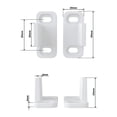 thumbnail image 2 of 2pcs Plastic L-Guide Floor Guide Replacement For Sliding Barn Door Hardware Hot!, 2 of 8