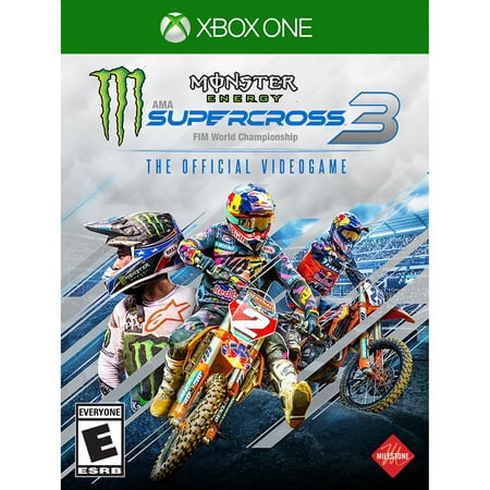 Monster Energy Supercross 3: The Official Videogame Xbox One [Brand New] Monster Energy Supercross 3: The Official Videogame Xbox One [Brand New] Item specifics Game Name: Monster Energy Supercross 3: The Official Videogame Xbox One Platform: Microsoft Xbox One Publisher: SQUARE ENIX Genre: Action & Adventure Rating: E10+ (Everyone 10+) MPN: 66224892372