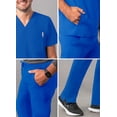 thumbnail image 4 of Adar Addition Go-Everyday Scrub Set For Men - Stylish Scrub Top & Cargo Scrub Pants - A9800 - Royal Blue - S, 4 of 7