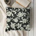 thumbnail image 3 of SHANXI Black Cream Small Flower Decorative Throw Pillowcases Cushion Covers for Sofa Chair Decor 20x20in, 3 of 5
