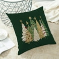 thumbnail image 4 of Christmas Pillow Covers 18x18 Inch Set of 2 Sage Green Cream Christmas Trees Throw Pillowscase,Red Golden Star Holiday Outdoor Decorative Farmhouse Winter Decor Cushion Covers for Home Sofa Bed, 4 of 7