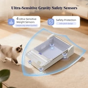 Robotail Extra Large Open-Top Self-Cleaning Cat Litter Box, Smart Tray for Multi-Cat, App Control & Health Monitor