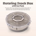 thumbnail image 4 of Cook with Color Rotating Snack Box with Ice Block and Carry Handle, Portable Compartments for Lunches and Commutes, Taupe, 4 of 12