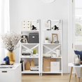 thumbnail image 3 of Costway Set of 2 Ladder Shelf 4-Tier Bookshelf Bookcase Storage Display Plant Leaning, 3 of 10