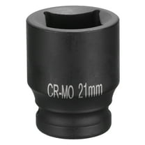 4 Point Square Socket 1/2" Drive 21mm Metric CR-MO Square Impact Wheel Socket