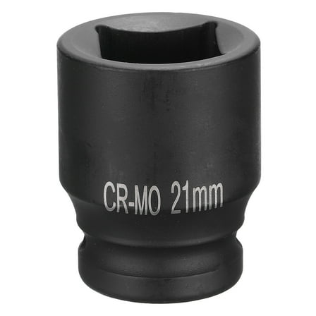4 Point Square Socket 1/2" Drive 21mm Metric CR-MO Square Impact Wheel Socket