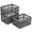 Grey, variant on 34L Large Plastic Folding Storage Crates,Collapsible Crates for Storage,Pack of 3 (Grey)