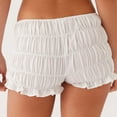 thumbnail image 4 of Huhudde Women Low Waist Bloomers Shorts Lounges Shorts Smocked Ruched Pajama Bottoms Sweet Ruffled Frilly Sleep Shorts Pettipant, 4 of 18