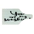 thumbnail image 2 of Saying Cutting Board, Sunshine Inscription over Big Retro Dotted Background Wisdom Life Message Print, Tempered Glass Cutting and Serving Board, Wine Bottle Shape, White Yellow, by Ambesonne, 2 of 5