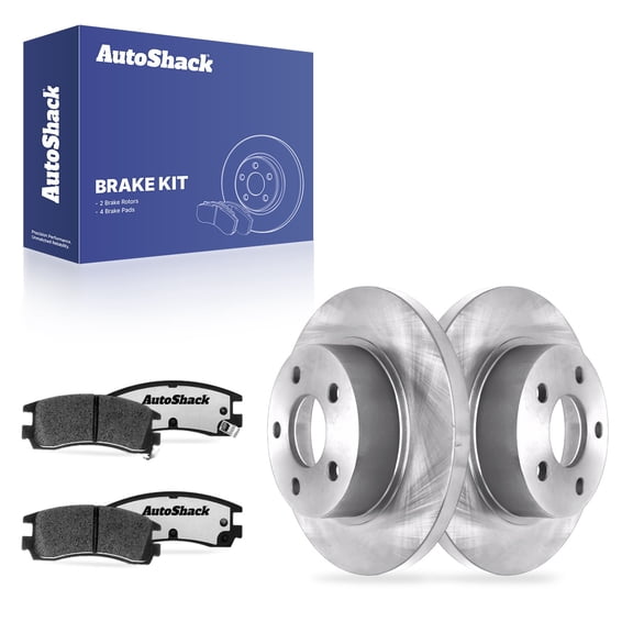 AutoShack Rear Solid Brake Rotors   Ceramic Pads 6-PC Brake Kit Replacement for 1992-2002 Cadillac Eldorado 1997-2005 Buick Park Avenue 2000-2005 Buick LeSabre 1993 Cadillac Allante 11.06" (280.9 mm)